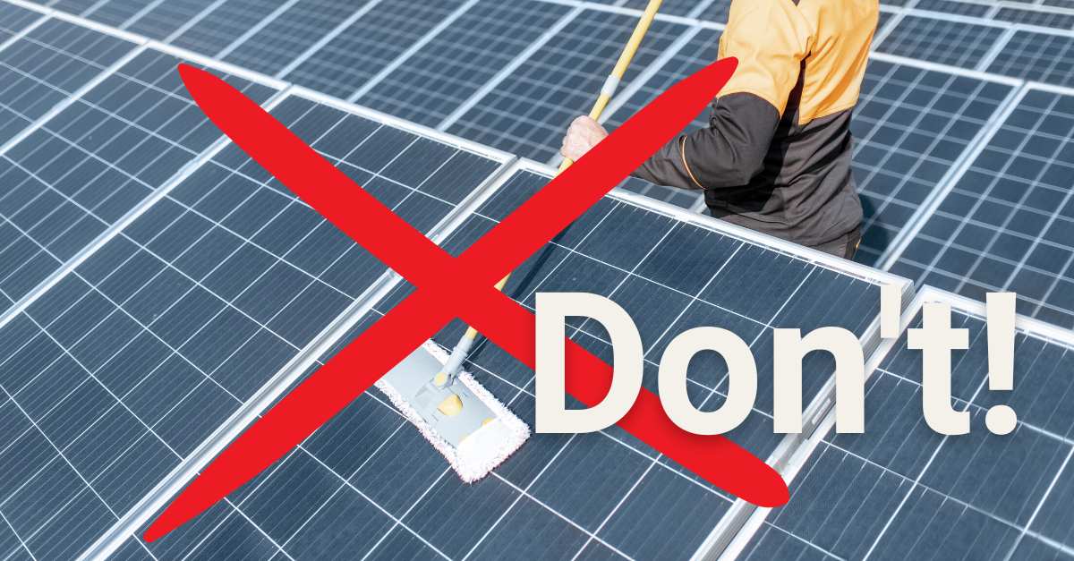 When not to clean solar panels?